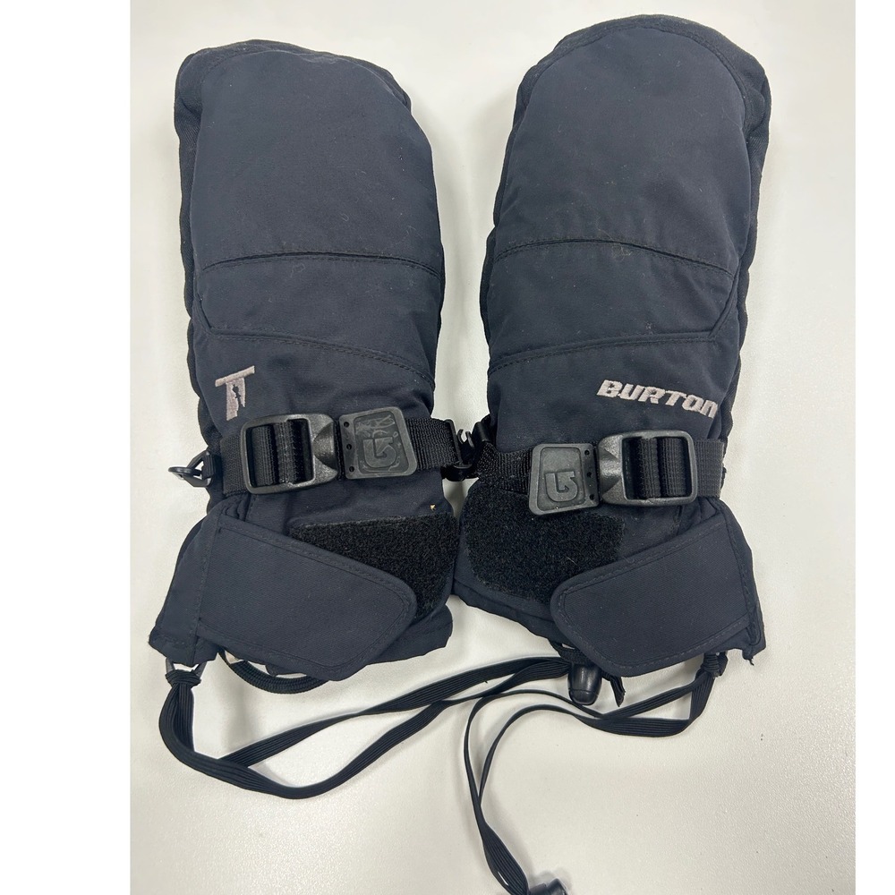 Burton Vintage Y2K Snowboard Mittens S Black Removable Liner Ski Gloves utility